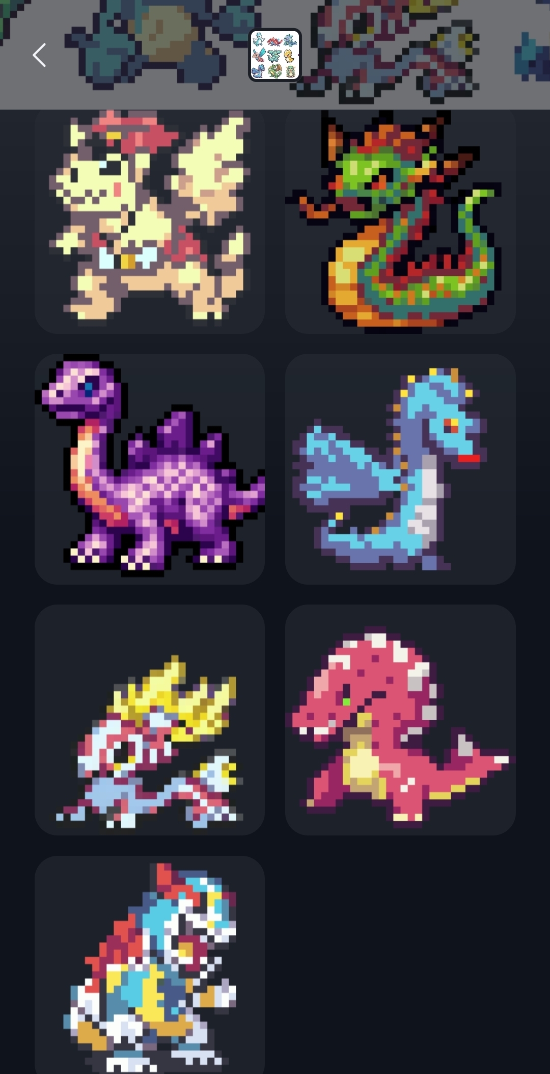 A player's Ronin Wallet showing several Lenexus monsters owned as pixel art NFTs